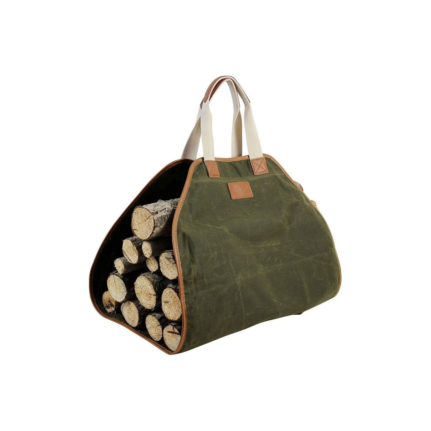 Portable Portable Heavy-duty Waxed Canvas Fire Wooden Bag