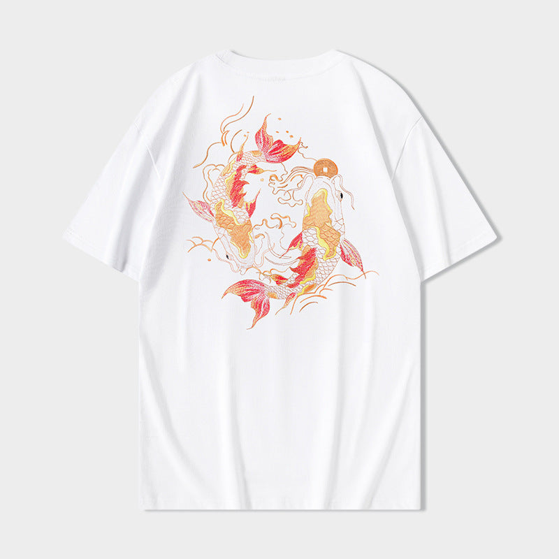 Men's Round-neck Short-sleeved T-shirt Koi Appendage