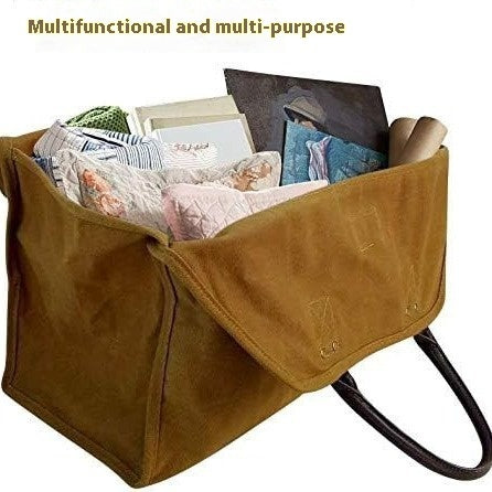 Portable Portable Heavy-duty Waxed Canvas Fire Wooden Bag