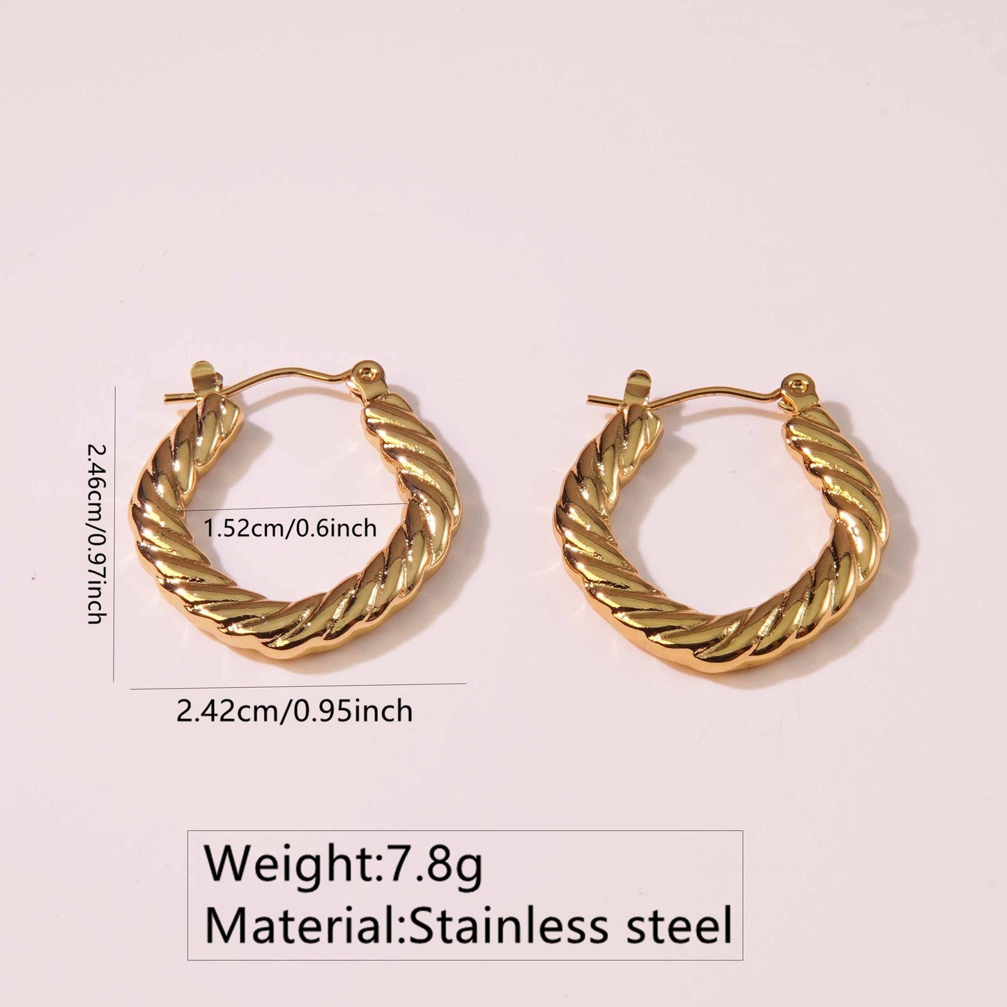 Tassel Ear Clip Female Earrings Stainless Steel Non-fading Niche Accessories Titanium Steel Ear Studs