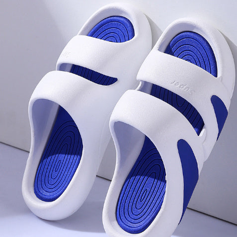 Fashion Outerwear Thick Sole Double Strap Holiday Men And Women Beach Slippers