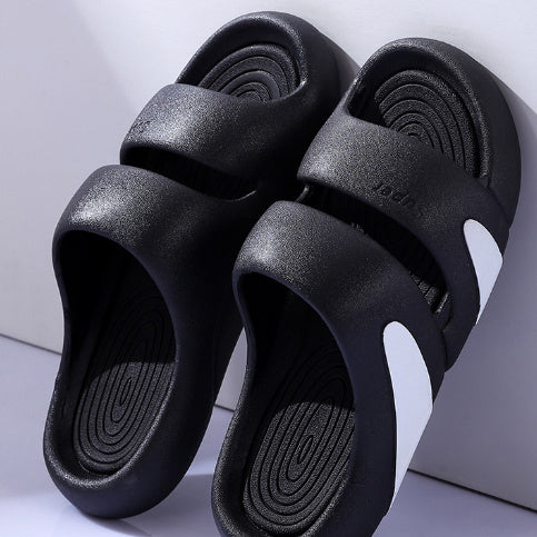 Fashion Outerwear Thick Sole Double Strap Holiday Men And Women Beach Slippers