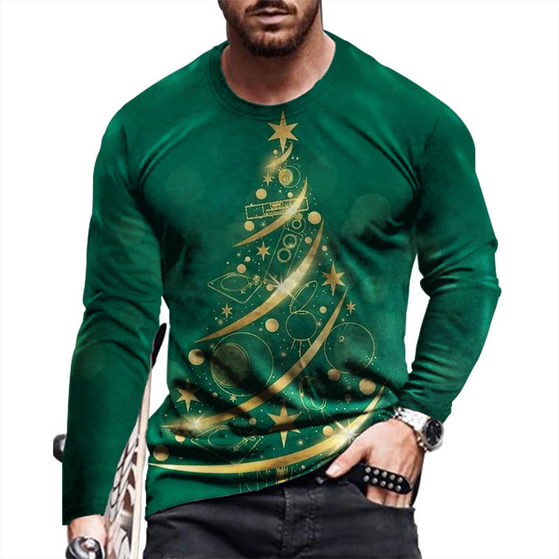 Men's Long-sleeved Round Neck Youth Pullover