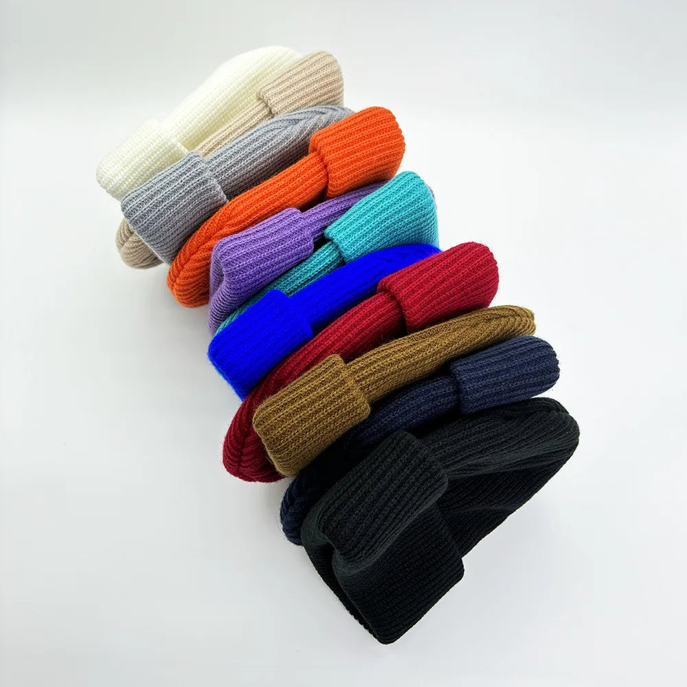 New autumn and winter hats fashion hundred thick thick fishscale woolen hat warm outdoor windproof knitted hat